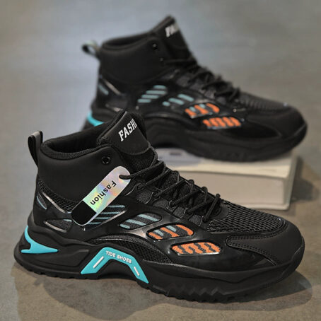 Winter Casual Basketball Height Increasing Two Cotton Putian Men's Shoes Fashion