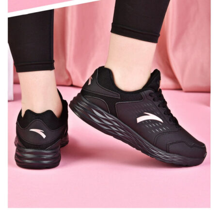 Anta Black Leather Waterproof Ladieswear Fleece-Lined Sneakers Anta