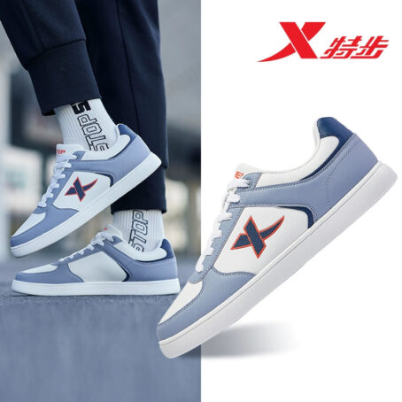 Tebu Fall and Winter Leather Surface Easiest for Match Casual Low-Top Sneakers XTEP