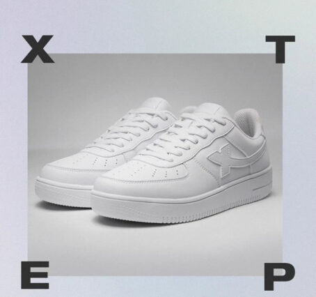 Tebu Fall and Winter Leather Surface Easiest for Match Casual Low-Top Sneakers XTEP