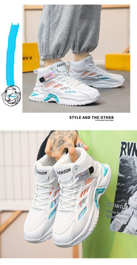 Winter Casual Basketball Height Increasing Two Cotton Putian Men's Shoes Fashion