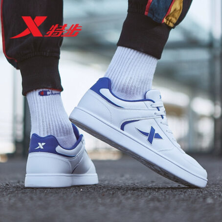 Tebu Fall and Winter Leather Surface Easiest for Match Casual Low-Top Sneakers XTEP