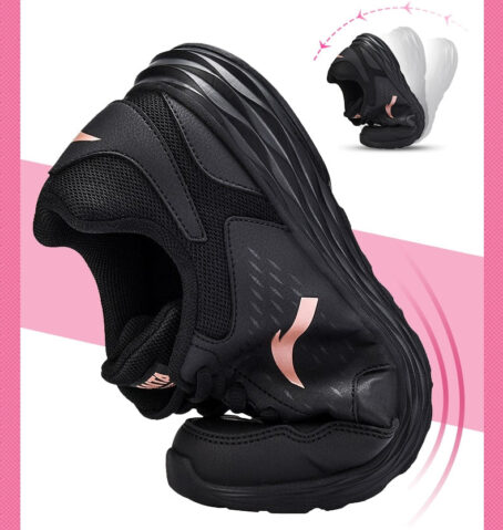 Anta Black Leather Waterproof Ladieswear Fleece-Lined Sneakers Anta