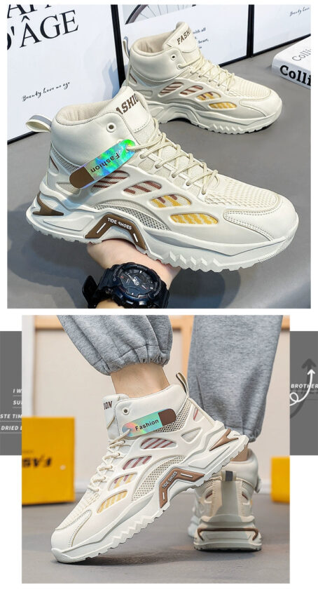 Winter Casual Basketball Height Increasing Two Cotton Putian Men's Shoes Fashion