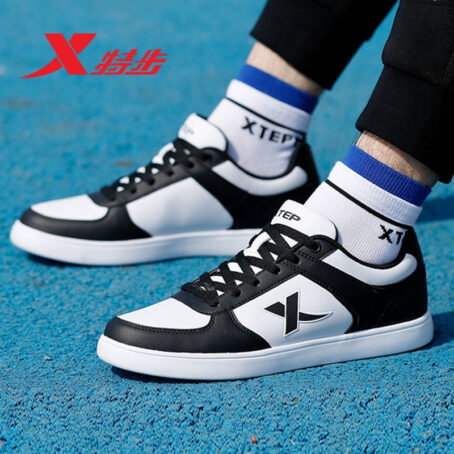 Tebu Fall and Winter Leather Surface Easiest for Match Casual Low-Top Sneakers XTEP