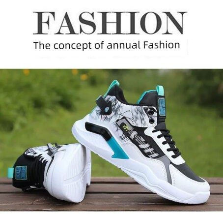 High-Top Winter Fleece-lined Thickened Non-Slip All-Matching Men's Shoes Wen and Xiang