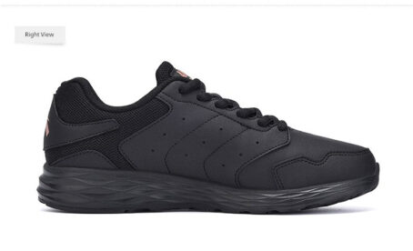 Anta Black Leather Waterproof Ladieswear Fleece-Lined Sneakers Anta