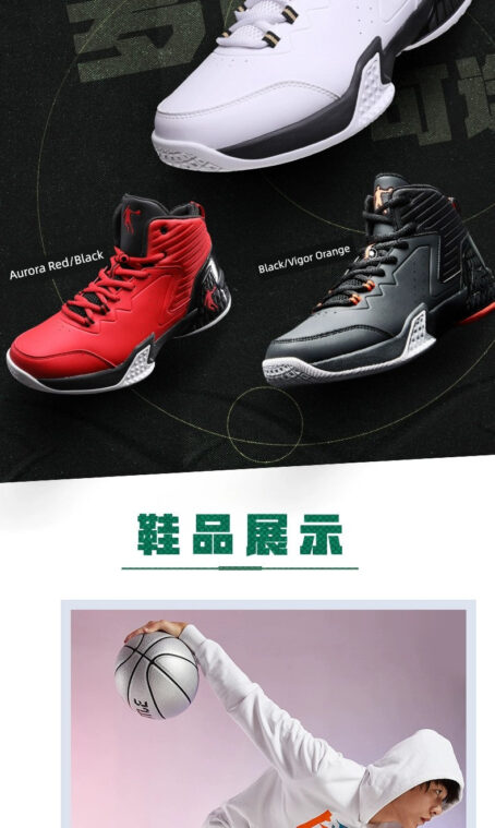 Nike Jordan High-Top Leather Surface Abrasion Resistant White Men's Basketball Shoes Nike