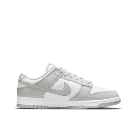 Nike Dunk Retro Grey Fog Cowhide Leather Retro Anti Slip Simple Casual Wear Resistant Low Top Board Shoes Men's Gray White CATG Sports Footwear