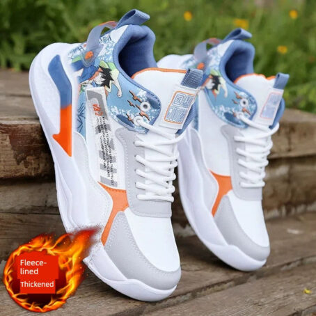 High-Top Winter Fleece-lined Thickened Non-Slip All-Matching Men's Shoes Wen and Xiang