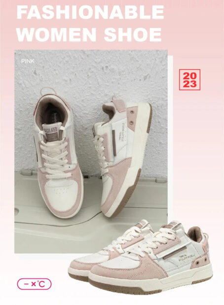 Baasploa Women Outdoor Casual Shoe Fashion Leather Breathable Sneakers Walking Shoes Female Non-slip Comfortable Skateboard Shoe CATG Sports Footwear