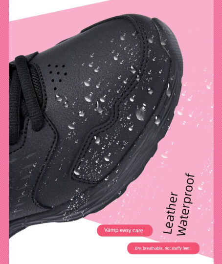 Anta Black Leather Waterproof Ladieswear Fleece-Lined Sneakers Anta