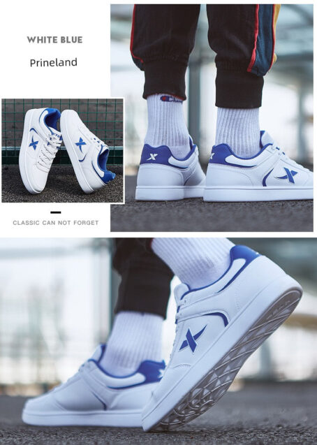 Tebu Fall and Winter Leather Surface Easiest for Match Casual Low-Top Sneakers XTEP
