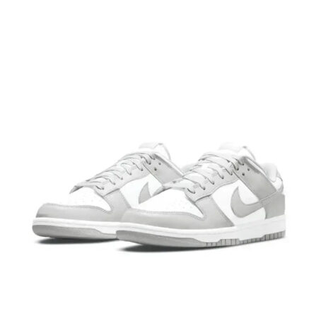 Nike Dunk Retro Grey Fog Cowhide Leather Retro Anti Slip Simple Casual Wear Resistant Low Top Board Shoes Men's Gray White CATG Sports Footwear