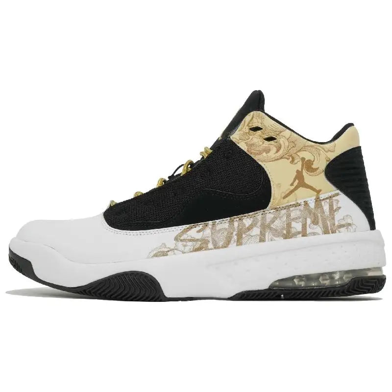 Nike Jordan Max Aura 2 Vintage Basketball Shoes Men Mid-top Gold Sneakers Shoes CK6636-107 Nike